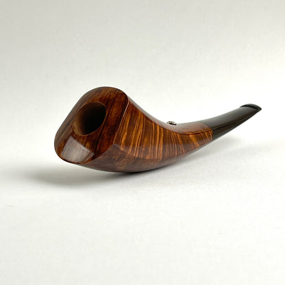 Horn Pipe smooth briar with silver logo