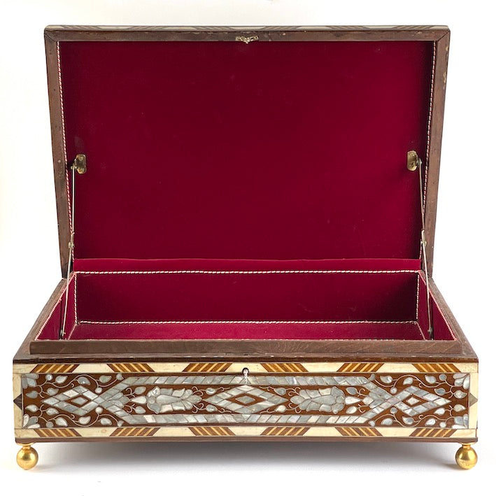 Mother of Pearl inlaid wooden box (Large)