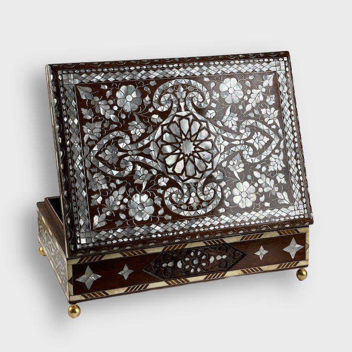 Mother of Pearl inlaid wooden box (Large)